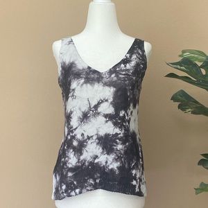 Black & White Tie Dye Sweater Tank